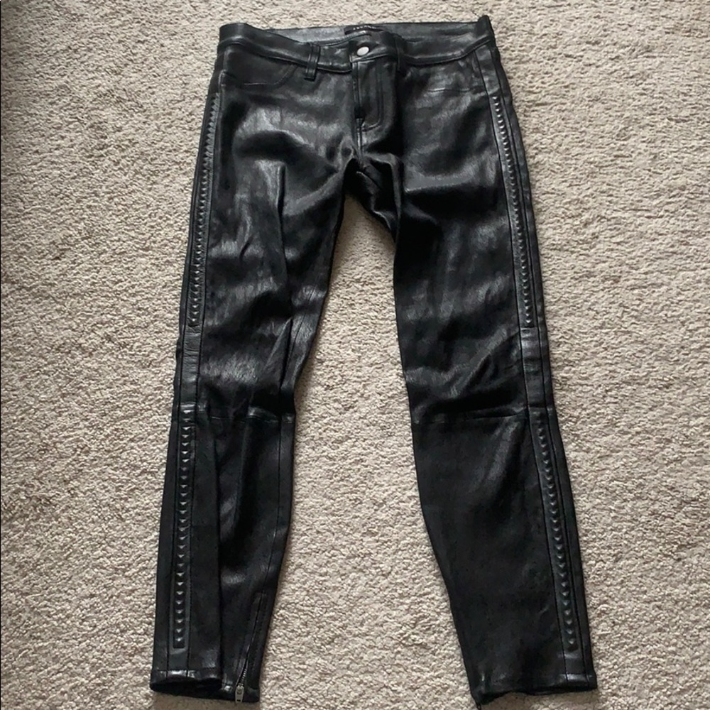 J Brand Black Leather Pants